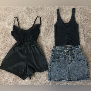 Woman bundle clothes